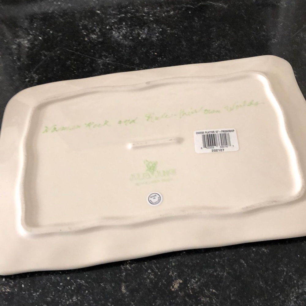 Designer Julia Junkin Cheese plate platter women peace freedom friendship NEW - Picture 3 of 6